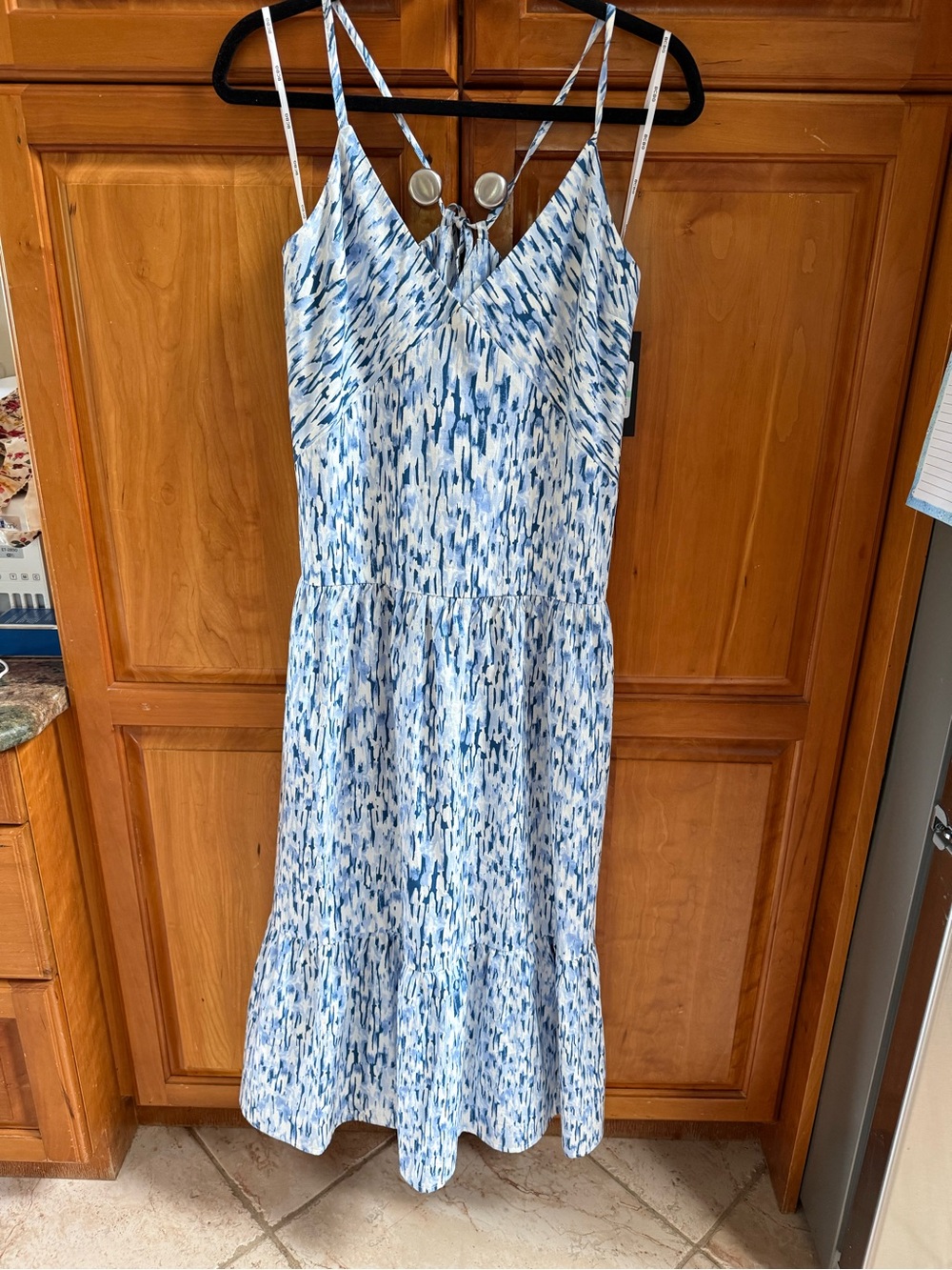 BCBG Light Blue Printed Women's Dress
